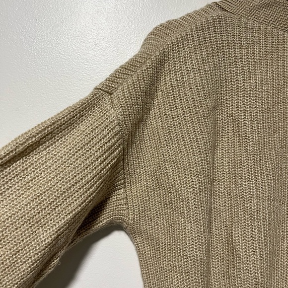 H&M Divided Beige Knit Lace-Up Sweater Size Small - Picture 11 of 14